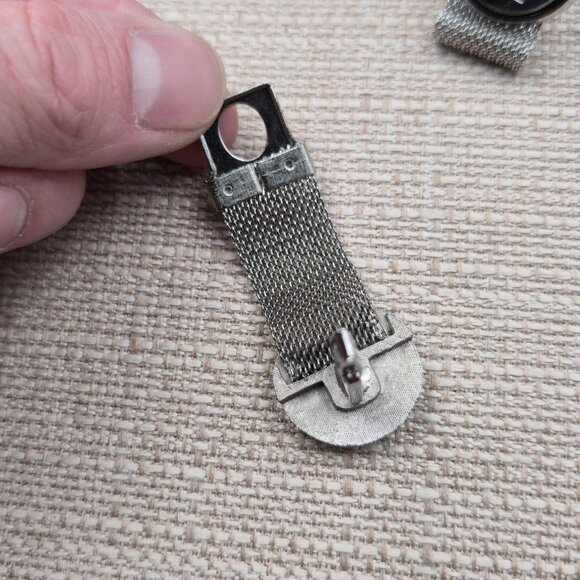 Carved Hematite Roman Soldier's Head Cameo Cuff Links Vintage B846 - Picture 4 of 6